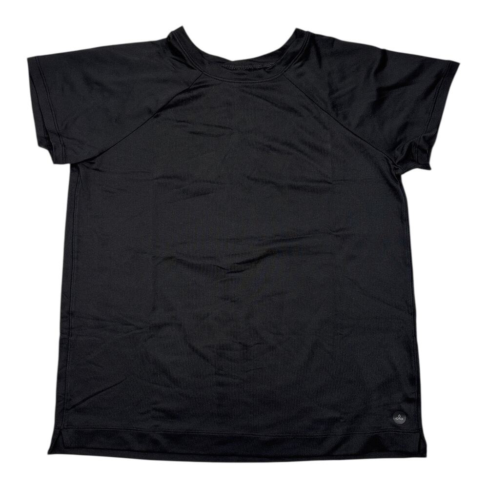 Prana Womens Short Sleeve Athletic Top Size XS Alpenglow Black
